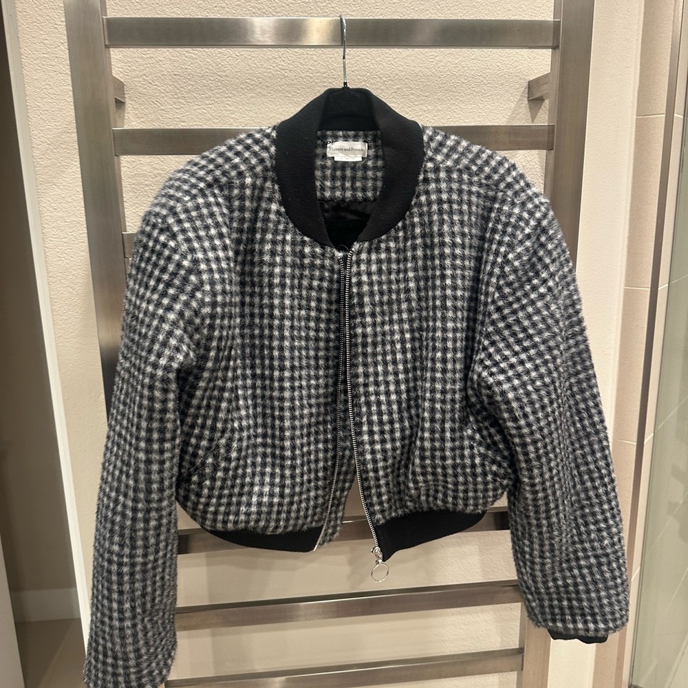 Lovers and Friends Black and White Plaid Jacket